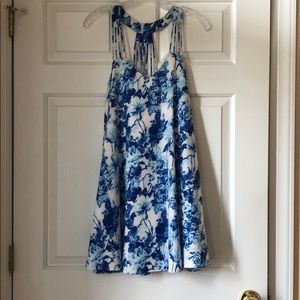 Jealous Tomato white and blue floral dress